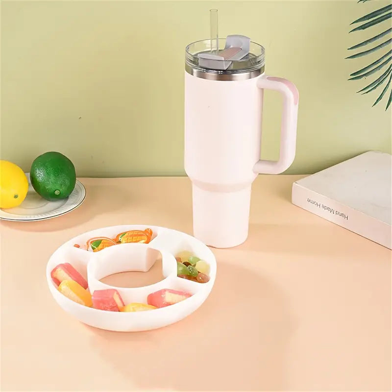 Plastic Snack Bowl | Portable Snack Tray | Cup Accessories | For 40Oz Tumbler With Handle,