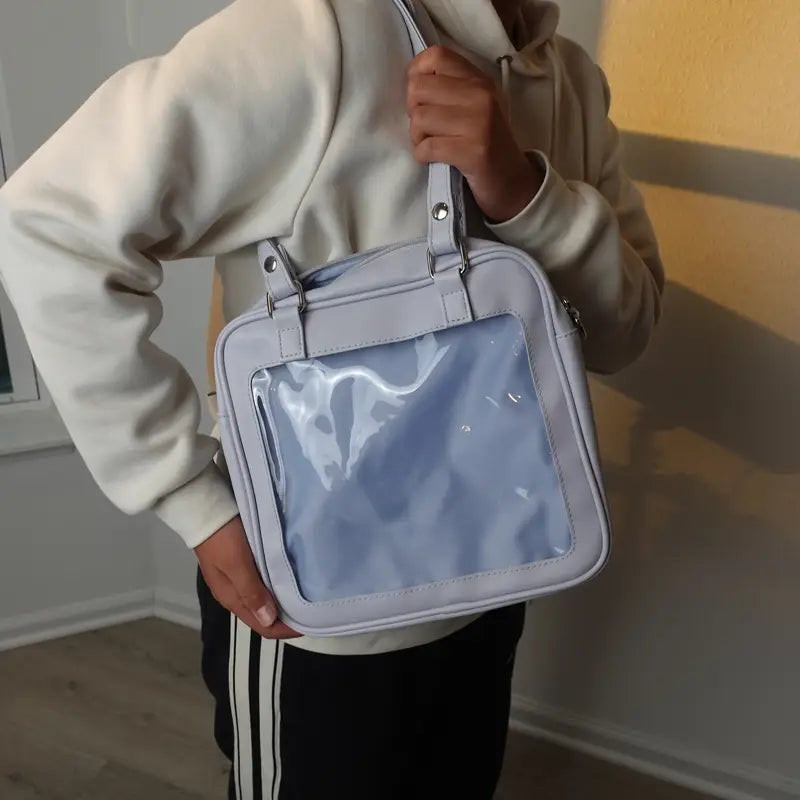 Convertible Pin Display Bag - Backpack, Crossbody or Shoulder Bag