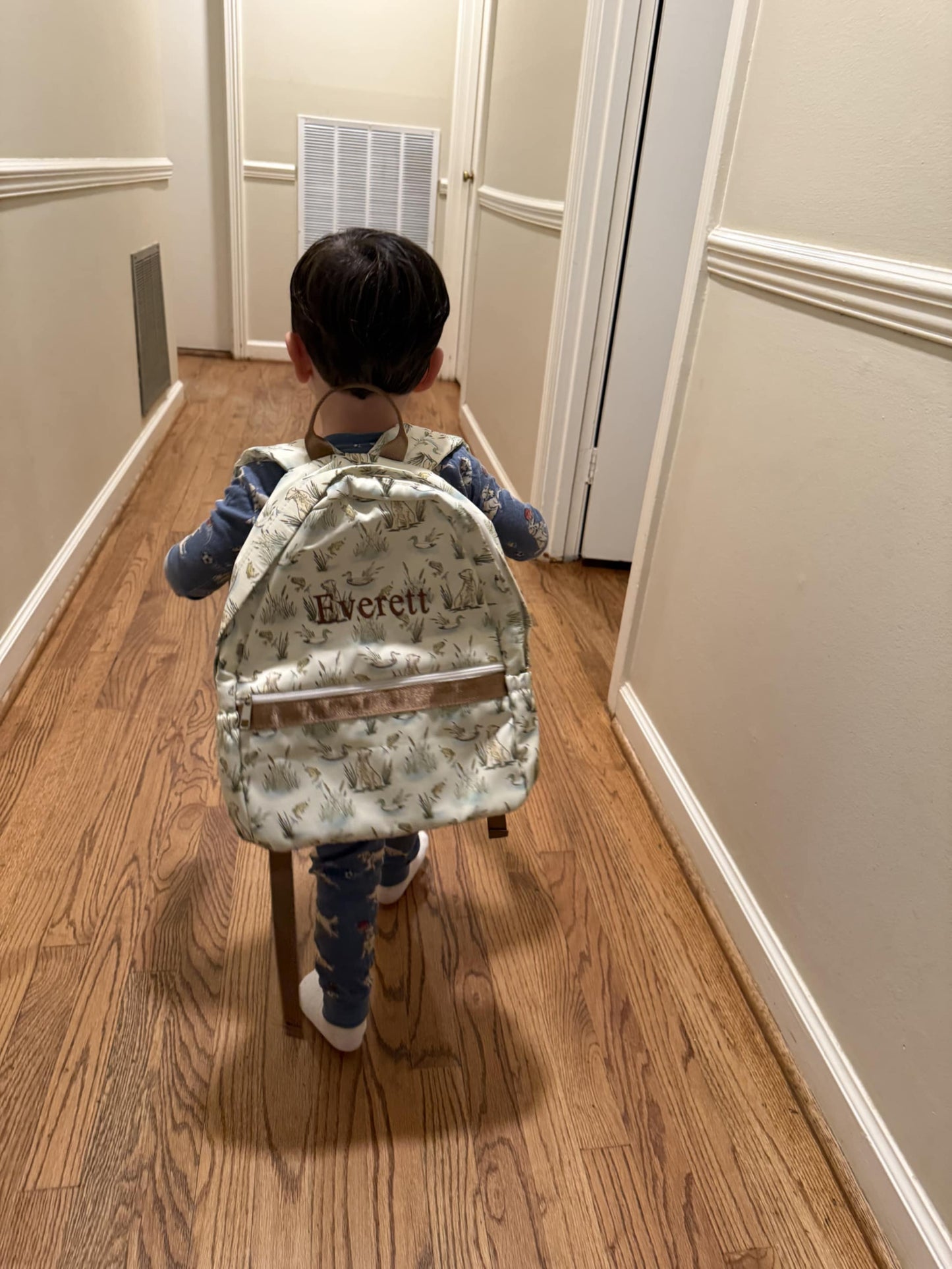 Puppy and Ducks Print Backpack for Boys