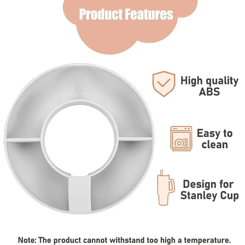 Plastic Snack Bowl | Portable Snack Tray | Cup Accessories | For 40Oz Tumbler With Handle,