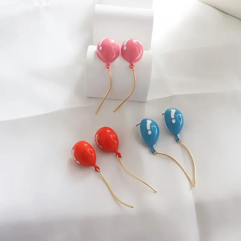 Whimsical Balloon Drop Earrings