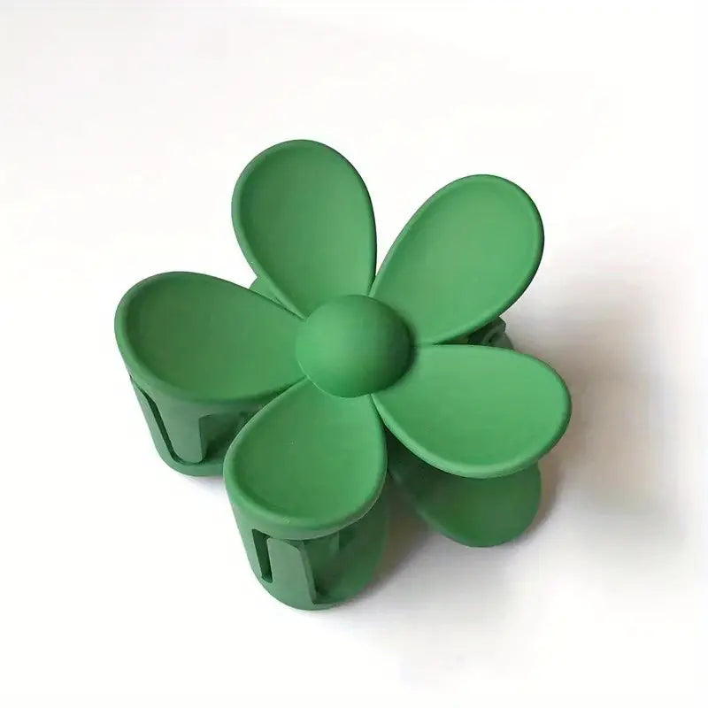 Flower Frosted Candy Color Hair Claw Clip Plastic Non-Slip Strong Hold Grip Hair Jaw Clip For Women Girls Hair Accessories