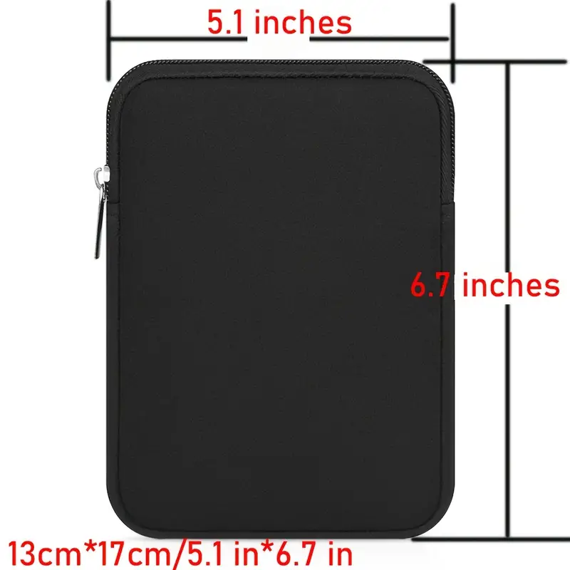 Custom Kindle Paperwhite & Kobo E-Reader Sleeve – Soft Nylon Case, 6" & 6.8" Sizes – Stylish Protective Cover with Zipper Closure