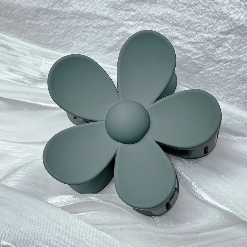 Flower Frosted Candy Color Hair Claw Clip Plastic Non-Slip Strong Hold Grip Hair Jaw Clip For Women Girls Hair Accessories