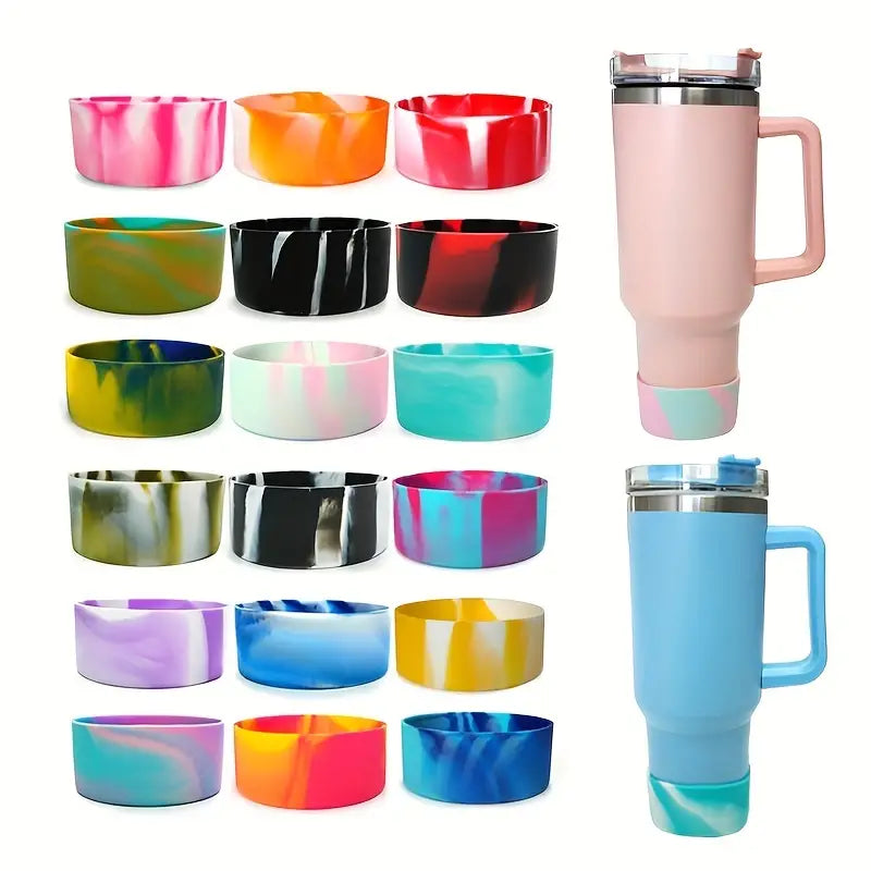 Non-slip Soft Silicone Bumper Boot Protective Bottom Sleeve Cover For 30oz/40oz Tumbler Bottle