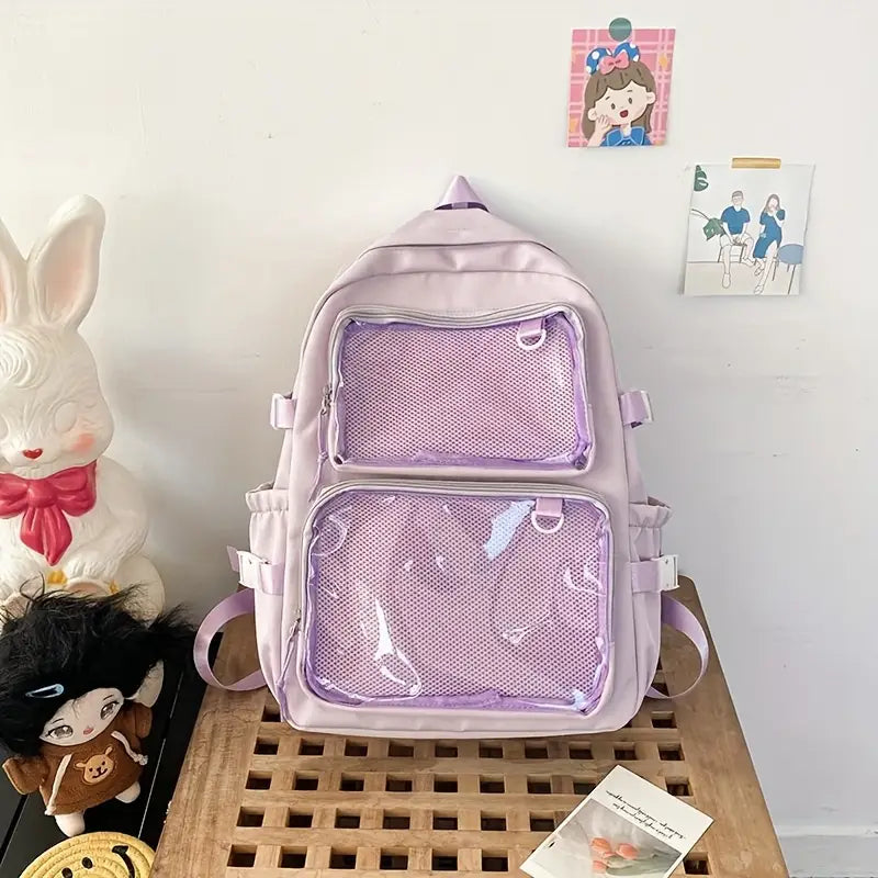 Ita Bag Backpack – Clear Window Pin Display Bag with Removable Insert