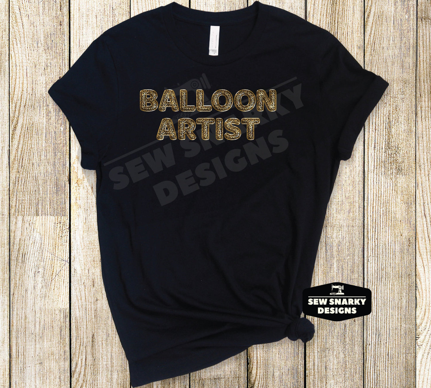Balloon Artist, Leopard Balloon Letters T-shirt