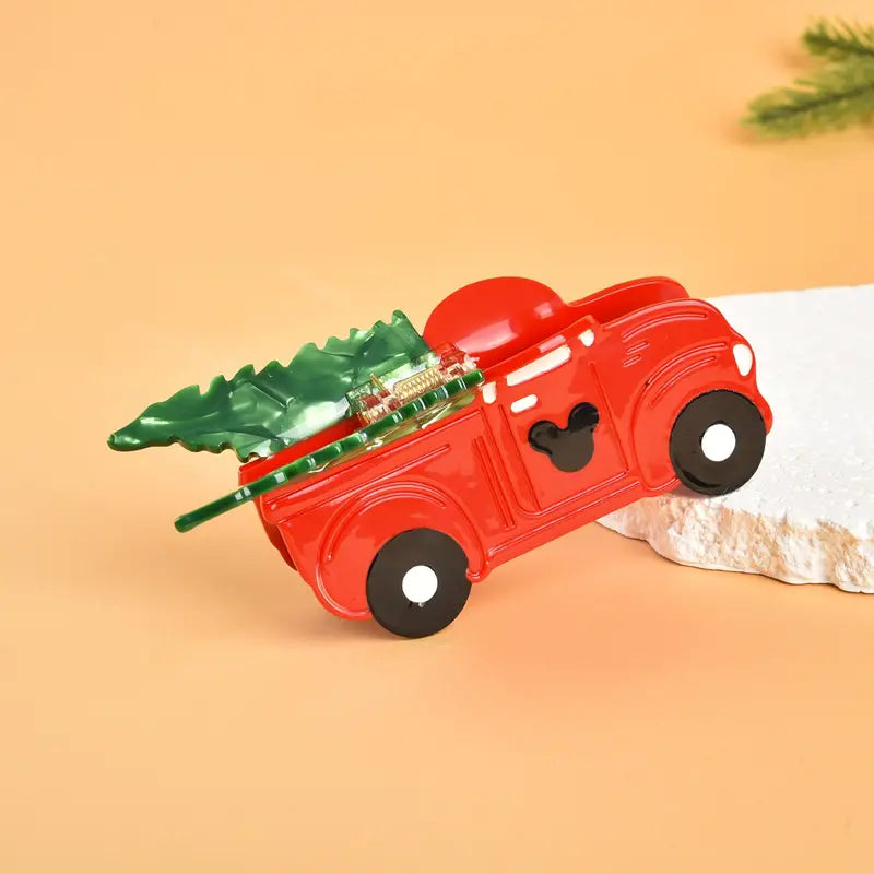 Christmas Truck Cartoon Claw Clip