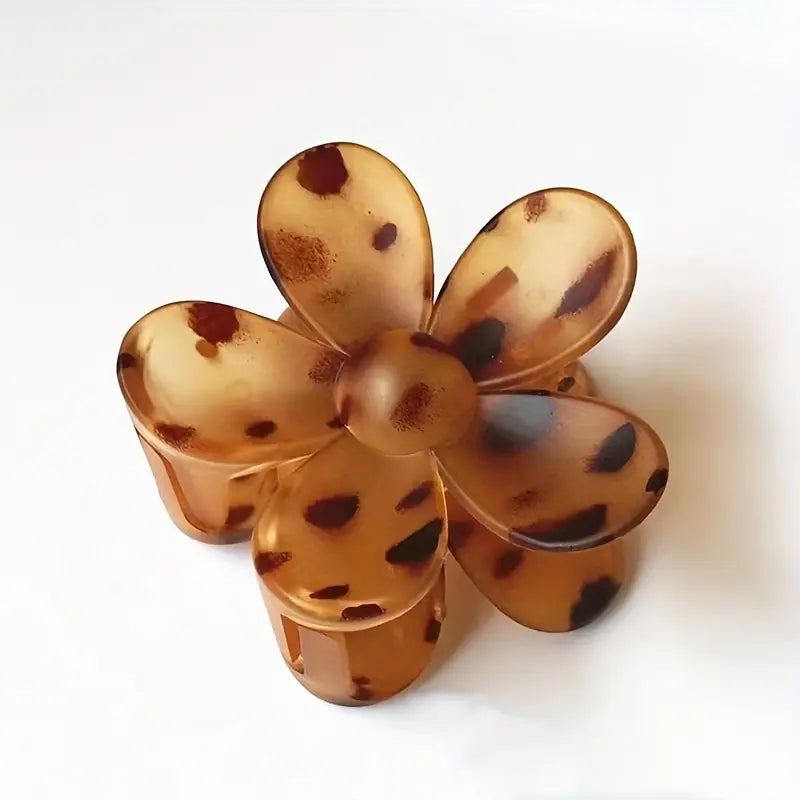 Flower Frosted Candy Color Hair Claw Clip Plastic Non-Slip Strong Hold Grip Hair Jaw Clip For Women Girls Hair Accessories