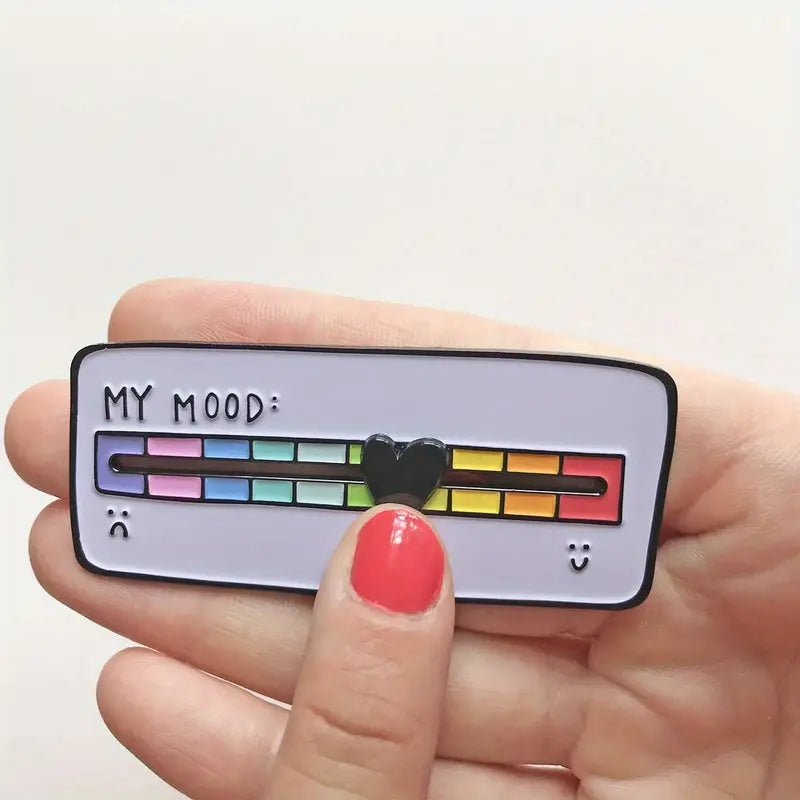 Mood Tracker - Social Battery - Lapel Pins - Enamel Pins - Sliding Interactive