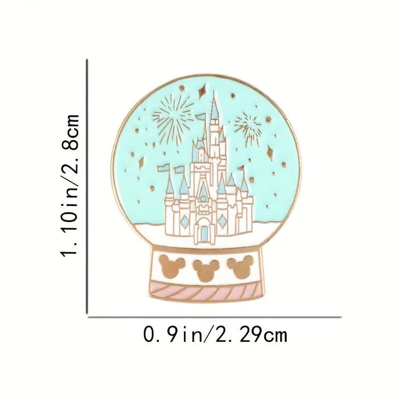 Castle Snow Globe - Mouse House - Lapel Pin - Enamel Pin