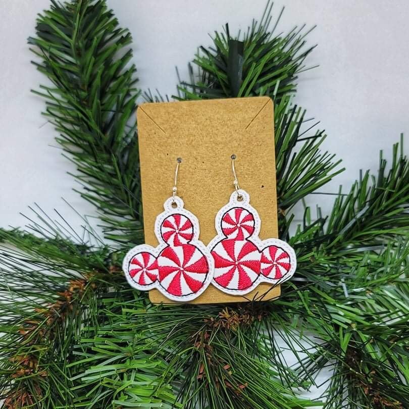 Christmas Mouse Earrings - Mouse Earrings - Holiday Statement Earrings - Stocking Stuffer - Gifts for her - Christmas Food Earrings