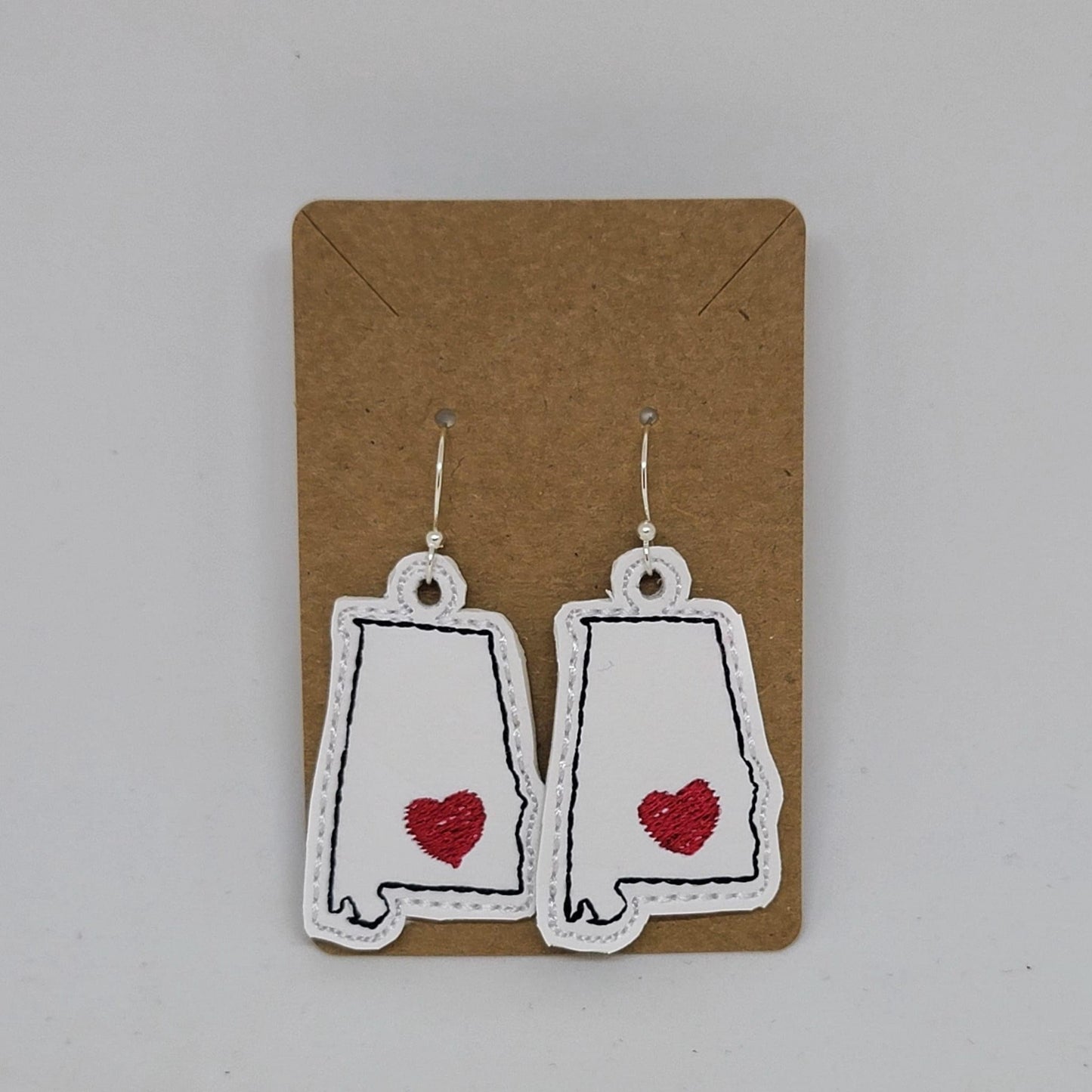 State of AL Earrings, Alabama, State Love, Alabama Earrings, Lightweight Earrings, Handmade Earrings, Gifts for her, Stocking Stuffer