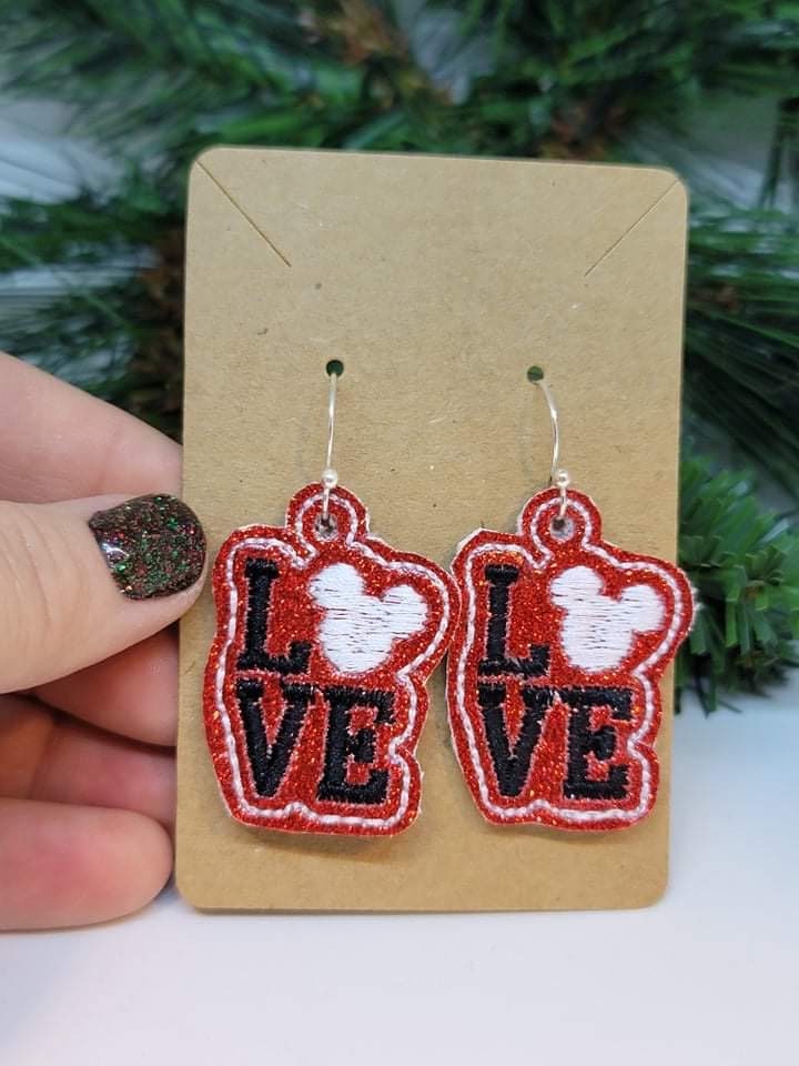 LOVE Mouse Earrings - Mouse Earrings - Gifts for Her - Statement Earrings - Lightweight Earrings - Stocking Stuffer