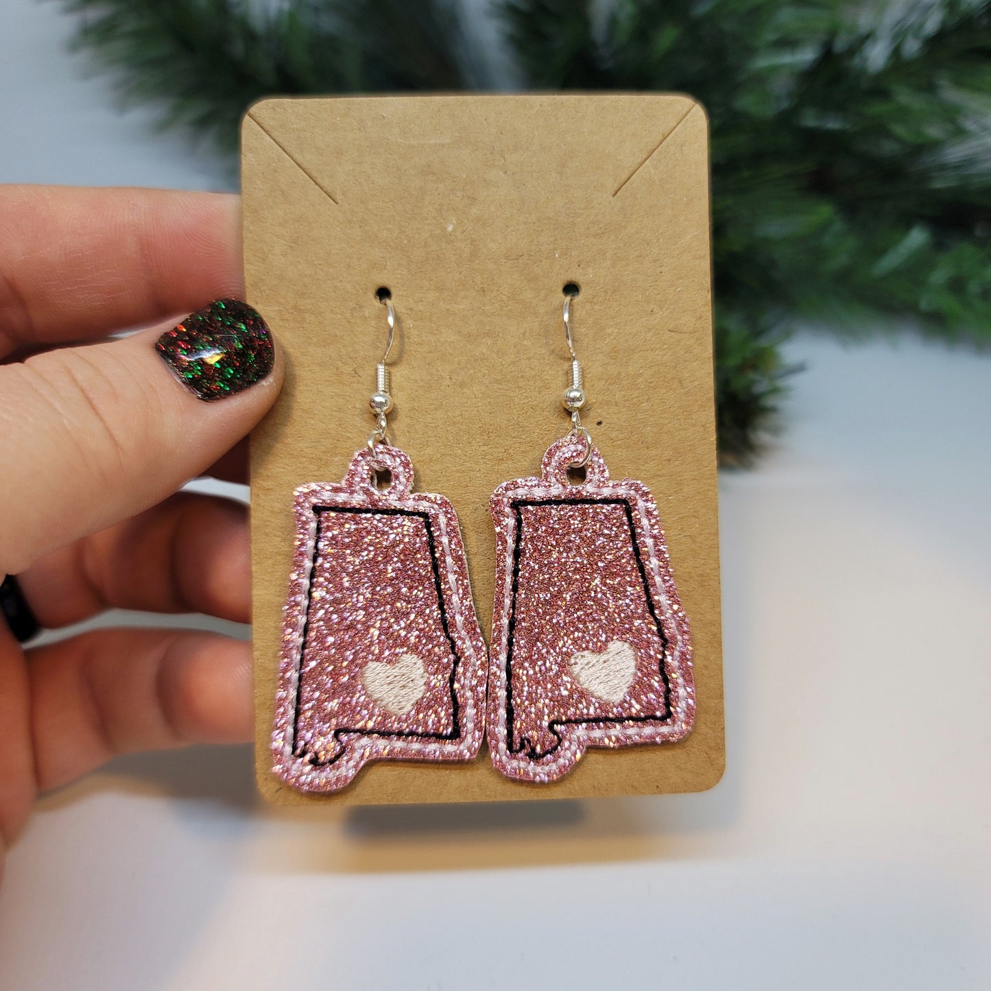 State of AL Earrings, Alabama, State Love, Alabama Earrings, Lightweight Earrings, Handmade Earrings, Gifts for her, Stocking Stuffer