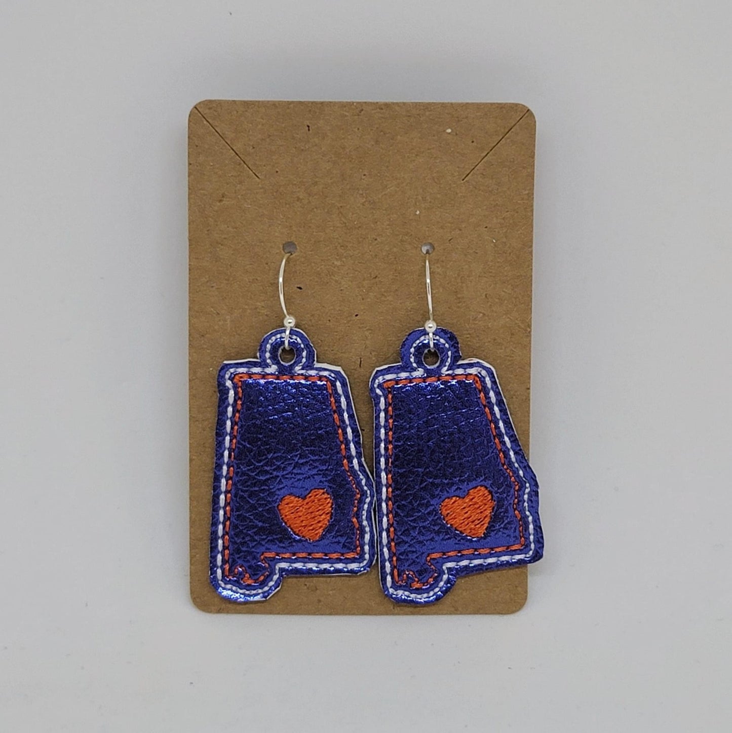 State of AL Earrings, Alabama, State Love, Alabama Earrings, Lightweight Earrings, Handmade Earrings, Gifts for her, Stocking Stuffer