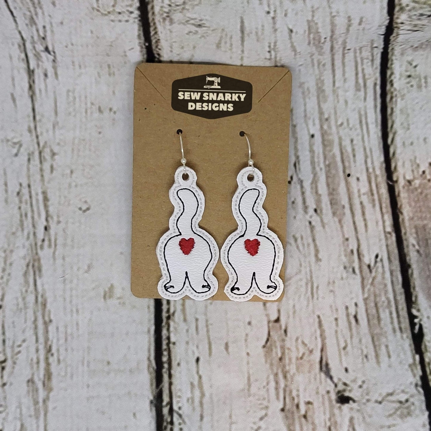 Cat Butt Earrings - Cat Lover - Gifts for Her - Statement Earrings - Lightweight Earrings