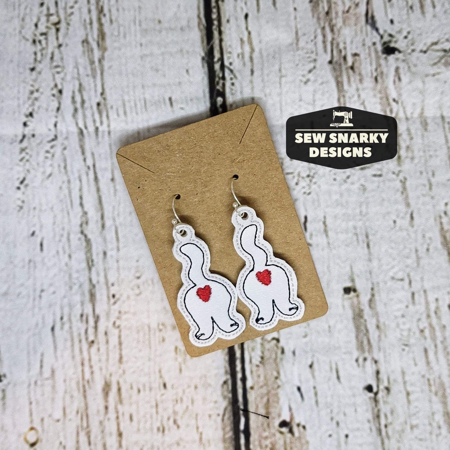 Cat Butt Earrings - Cat Lover - Gifts for Her - Statement Earrings - Lightweight Earrings