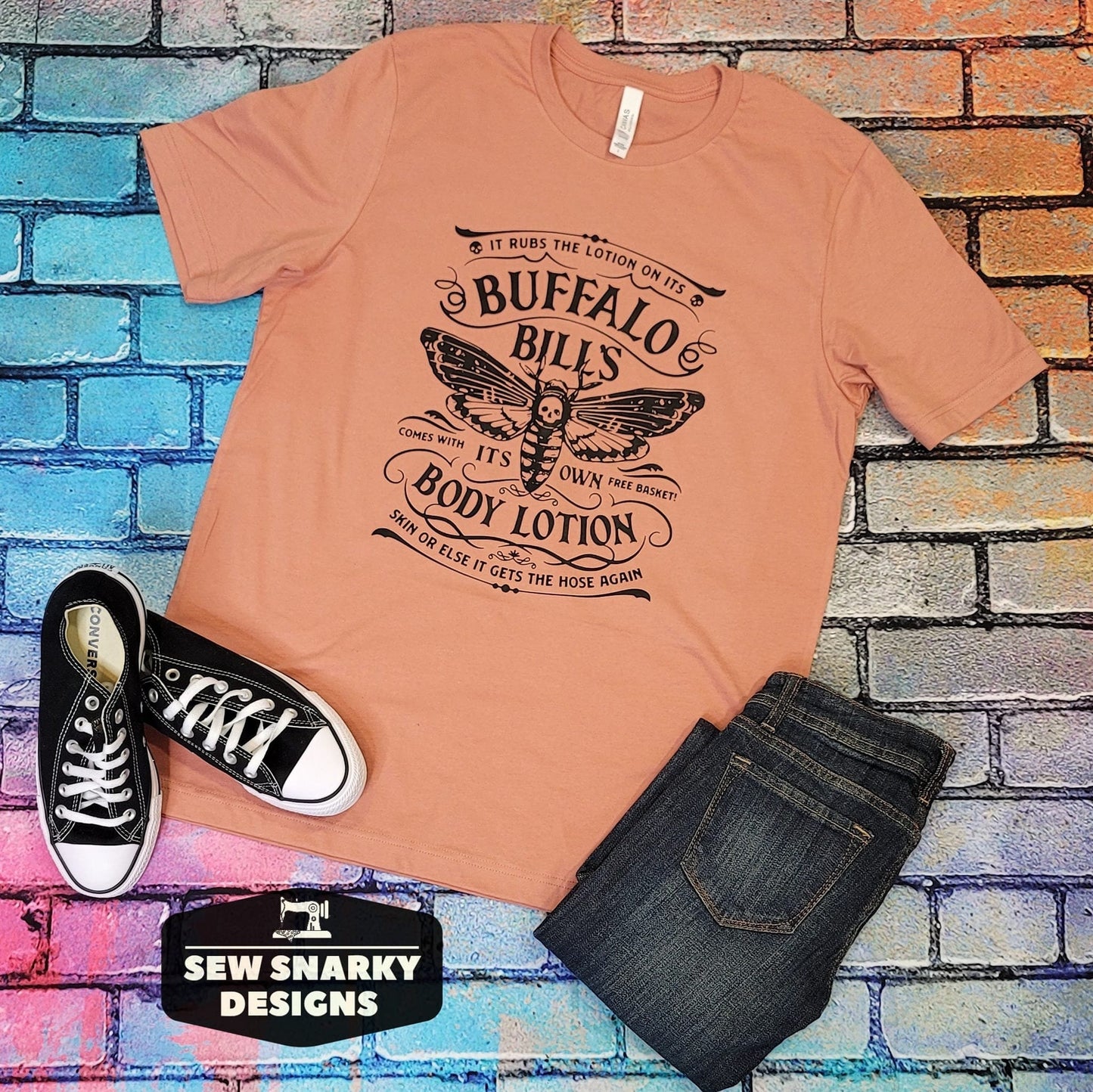 Buffalo Bills - It puts the lotion - Silence of the Lambs - Millennial - Funny Shirt - Halloween Shirt - Cute Halloween - Screen Print Shirt