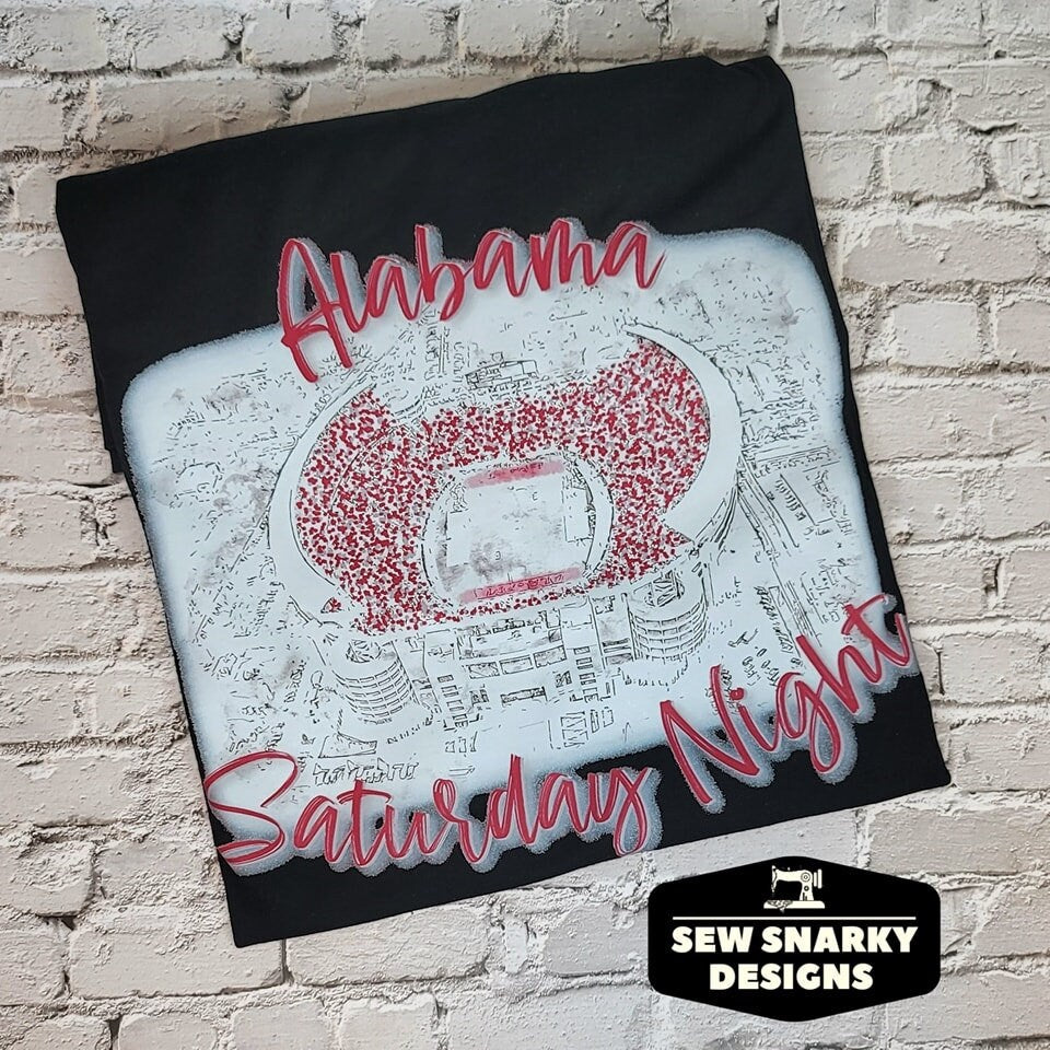 Alabama Saturday Night - Football - Print Shirt - Graphic T-Shirt