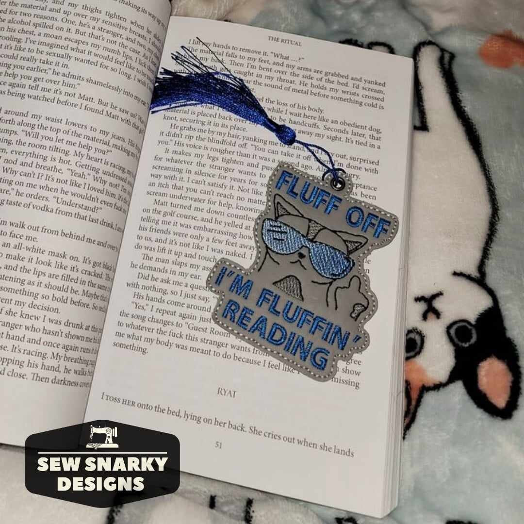 Fluff Off I’m Reading Bookmark, Cat Lover, Cat Humor, Kitty Bookmark, Kittycat