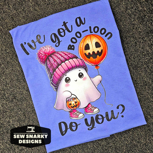 Cute Ghost Boo-Loon T-shirt