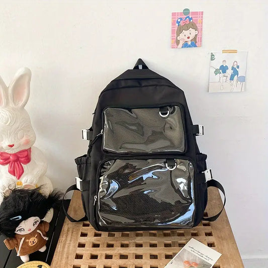 Ita Bag Backpack – Clear Window Pin Display Bag with Removable Insert