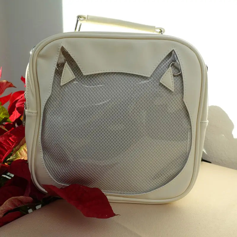 Cat Convertible Pin Display Bag - Backpack, Crossbody or Shoulder Bag