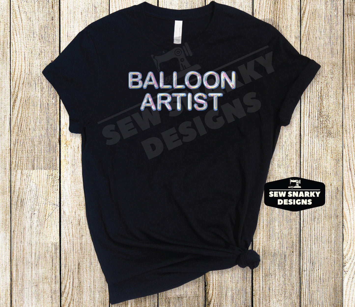 Balloon Artist, Holographic Look Balloon Letters T-shirt