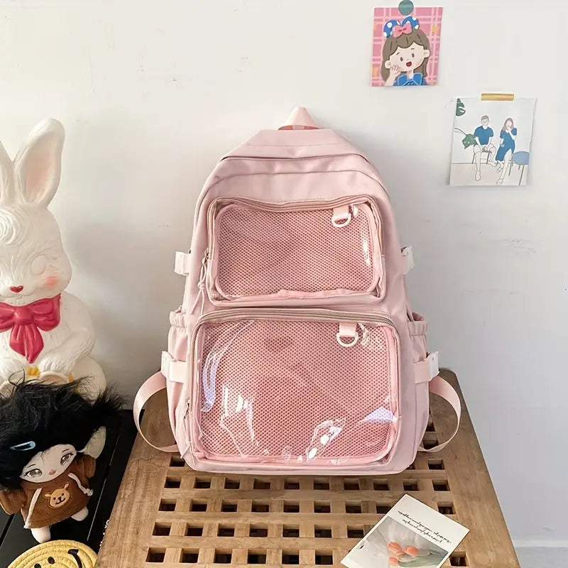 Ita Bag Backpack – Clear Window Pin Display Bag with Removable Insert