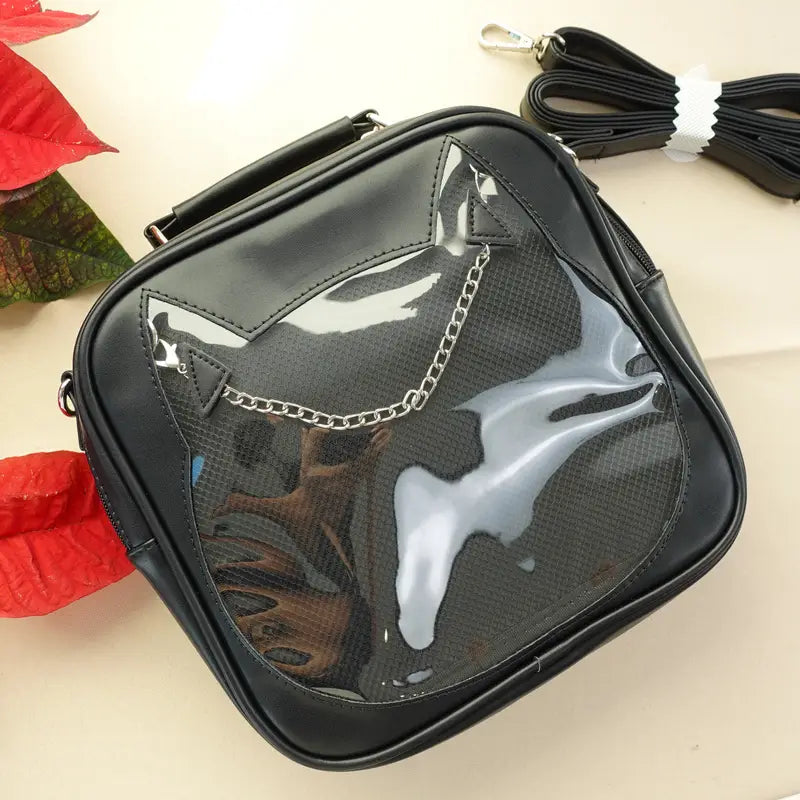 Cat Convertible Pin Display Bag - Backpack, Crossbody or Shoulder Bag