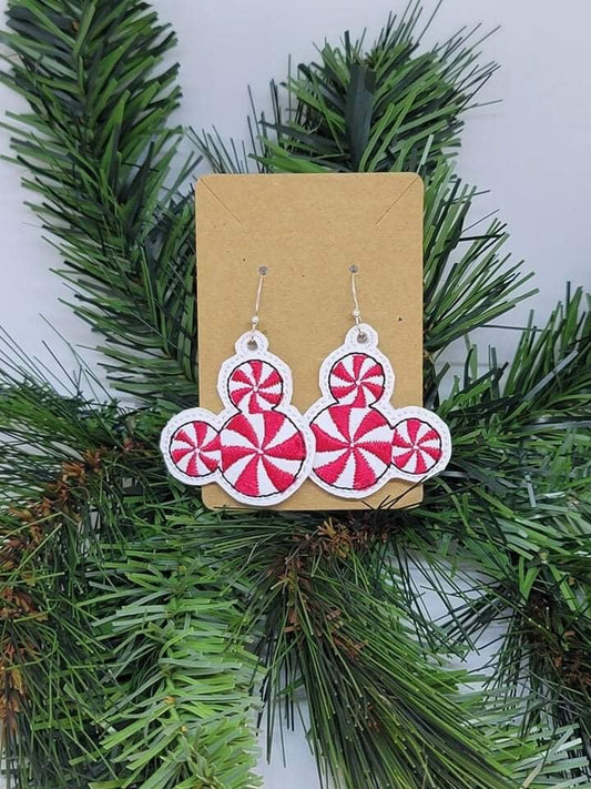 Christmas Mouse Earrings - Mouse Earrings - Holiday Statement Earrings - Stocking Stuffer - Gifts for her - Christmas Food Earrings